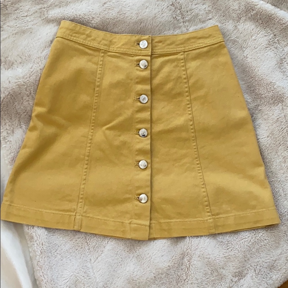 H&M Mustard Skirt